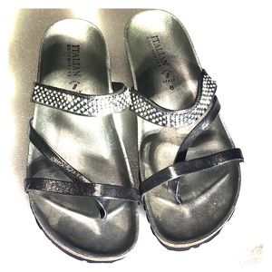 Italian Shoemakers Silver Sandals